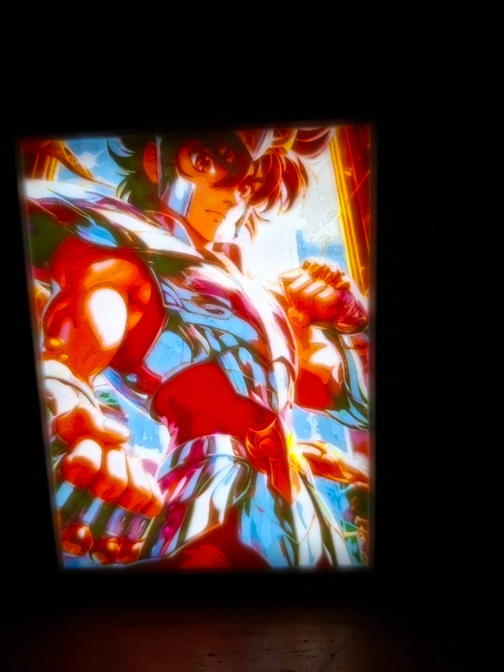 🛡️ Cadre Lithophanie – Saint Seiya 🌌 DP3D