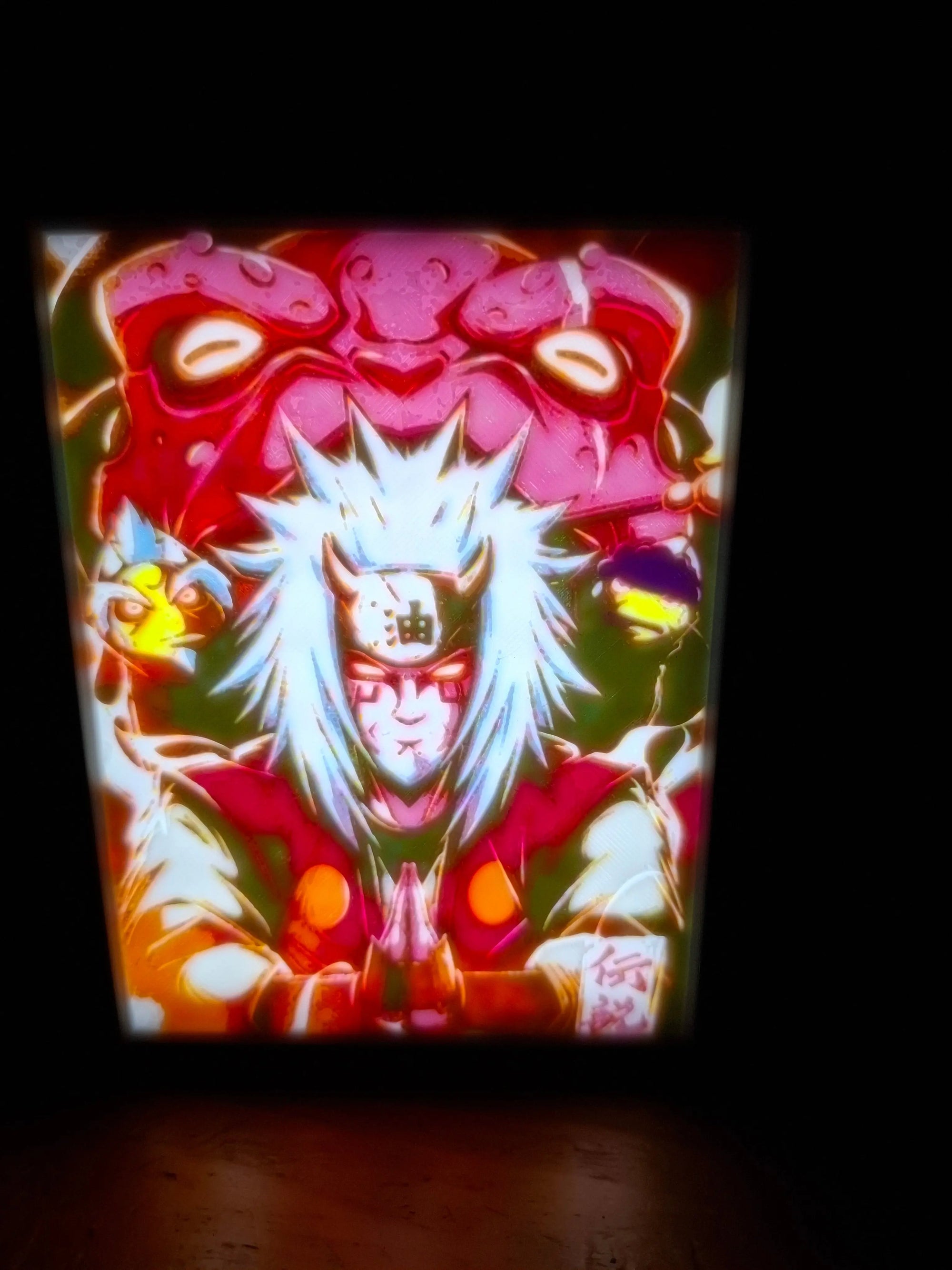 🐸 Cadre Lithophanie – Jiraya Mode Ermite (Naruto) DP3D
