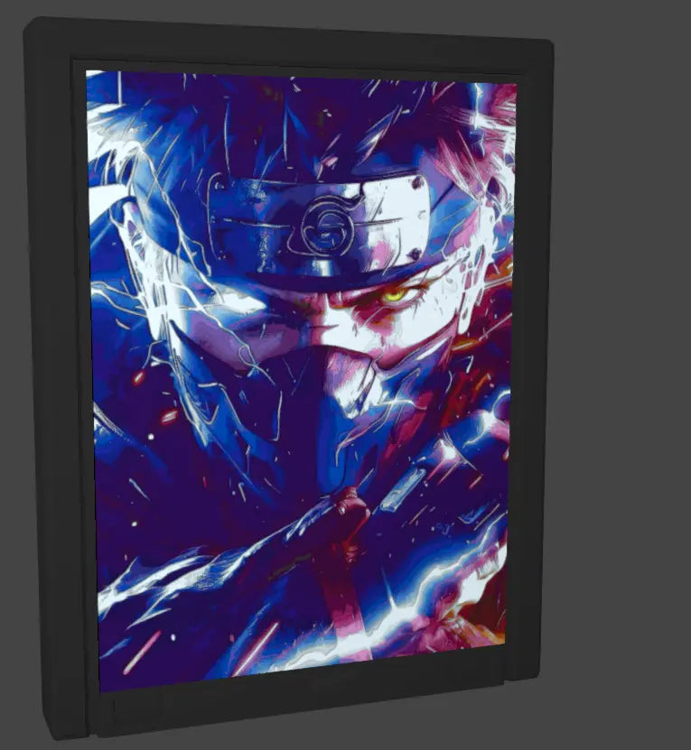 🌀 Cadre Lithophanie – Kakashi Hatake (Naruto) DP3D