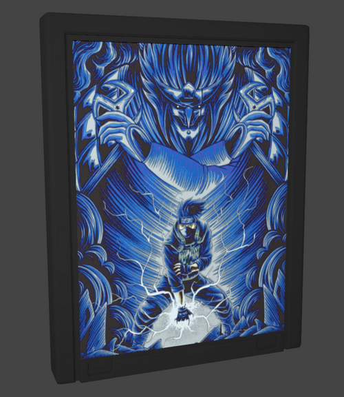 🌀 Cadre Lithophanie – Kakashi Hatake (Naruto) Ma boutique