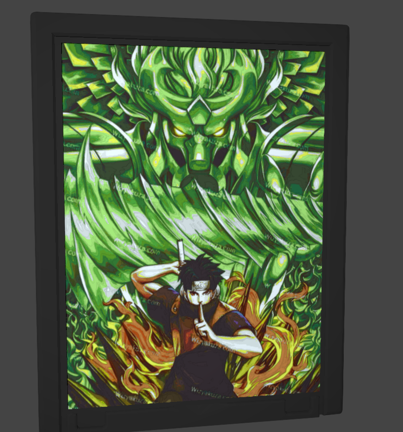 🔥 Cadre Lithophanie – Shisui Uchiha (Naruto) Ma boutique