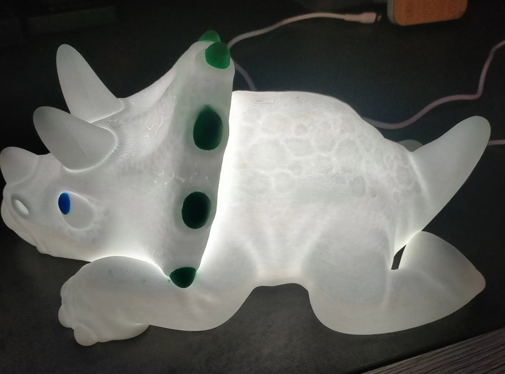 🦕 Lampe Dino 3D – Tricératops Lumineux DP3D